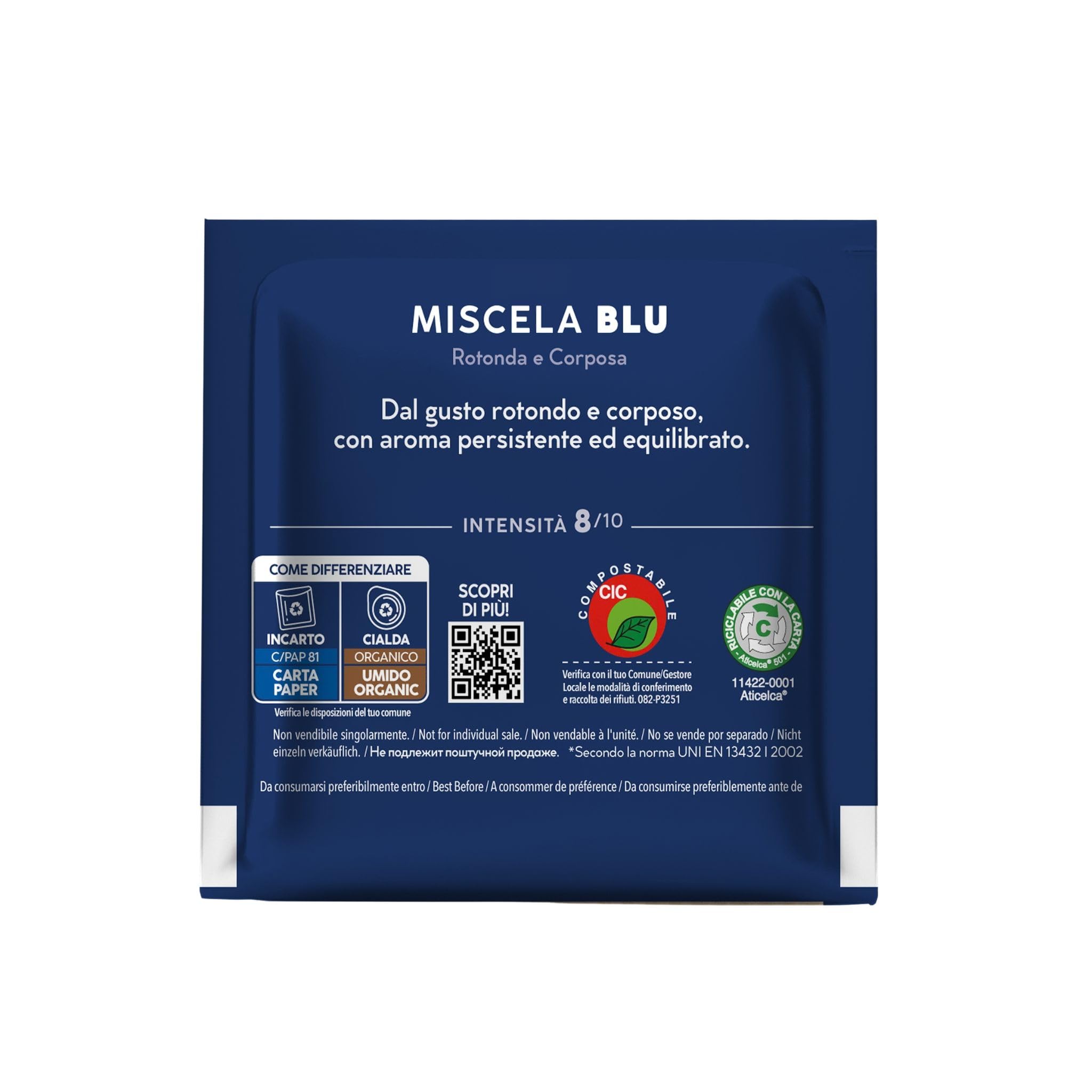 200 cápsulas de café Borbone mezcla azul ESE 44 mm