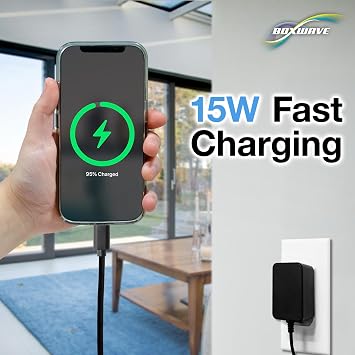 BoxWave Charger Compatible with Powkiddy RGB20S - Wall Charger Direct (15W), Rapid Charge Your Device with Built-in 3ft Cable