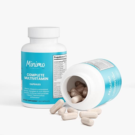 Complete Multivitamin + Immunity Boost, 60 Capsules, 3rd Party Tested, Daily Supplement for Men, Women, Adults, Gluten Free, Non-GMO, 30 Servings