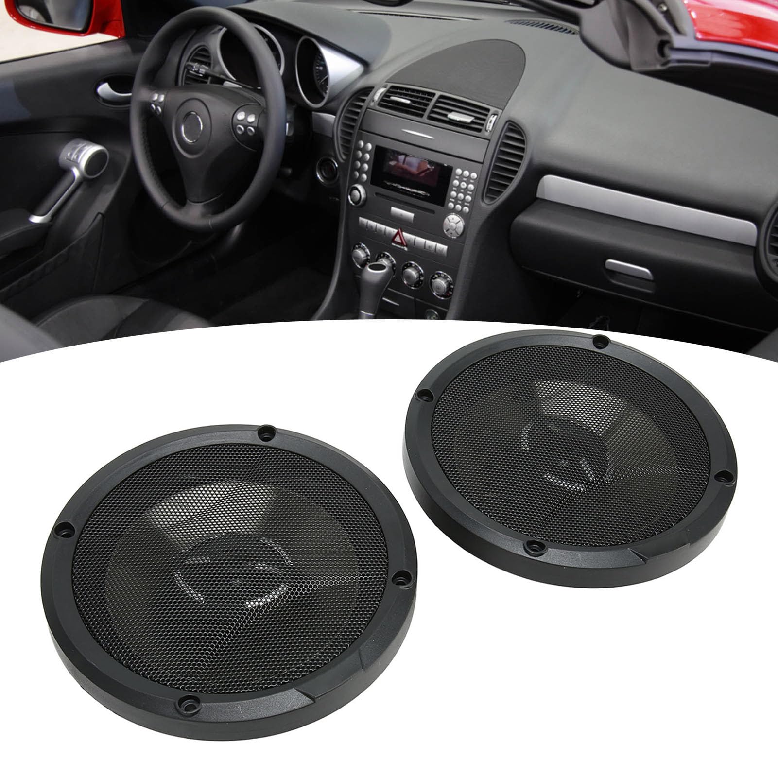 SIXRUN Altavoces de Coche Coaxiales 260W, 91dB 4 Ohmios