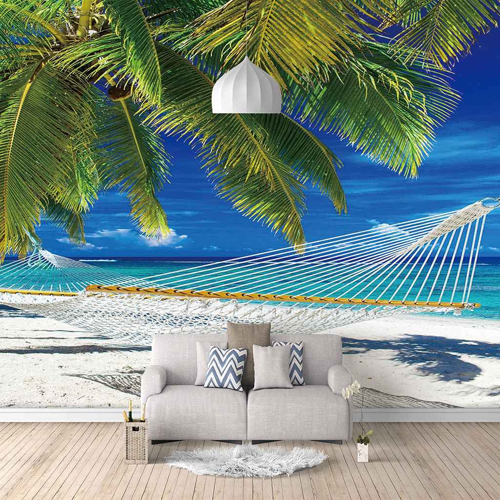 Poster Géant Plage Bleu pour créer une ambiance évasion mer dans votre chambre