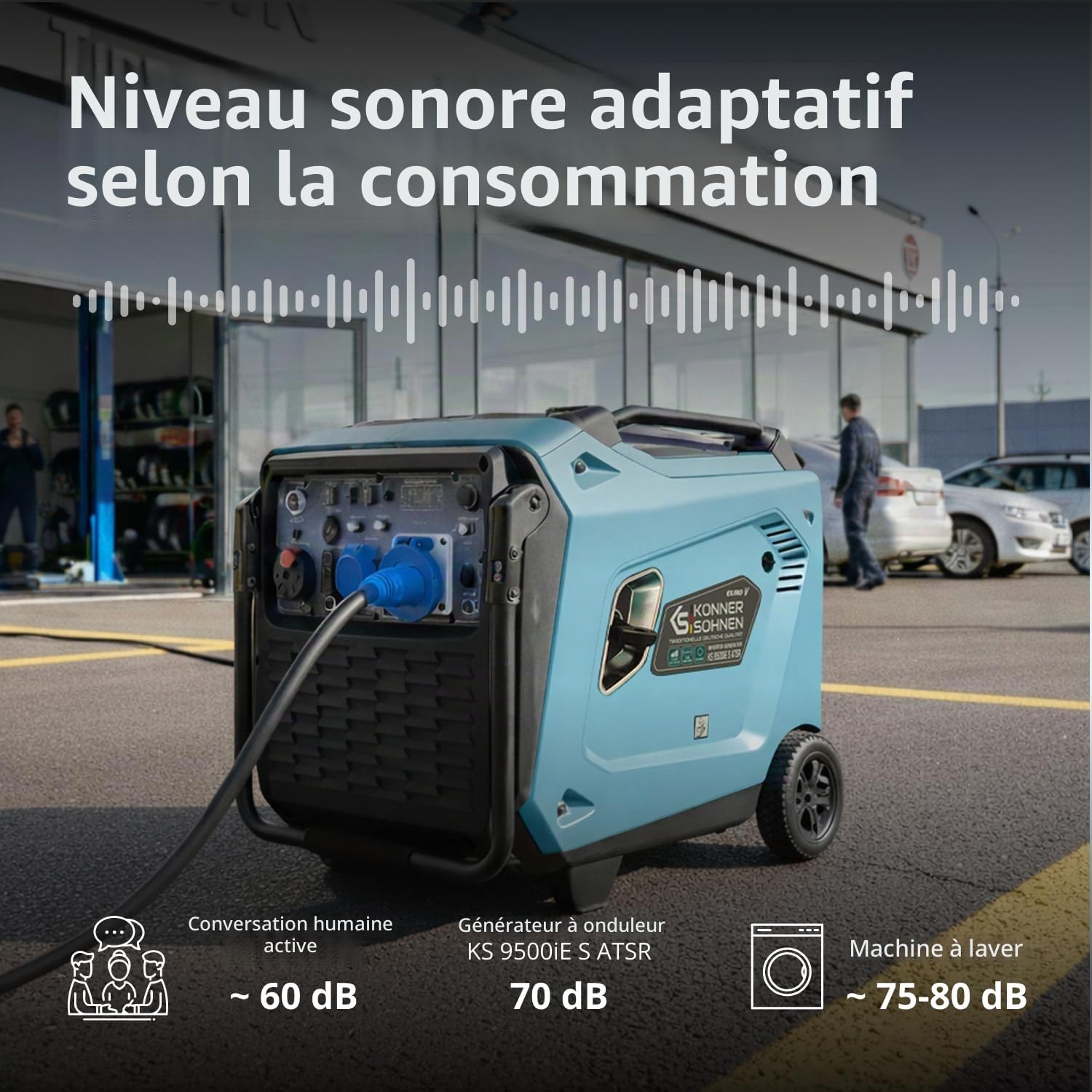 Könner & Söhnen KS 9500iE S ATSR Générateur onduleur à essence 9000W