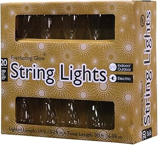 CWI Gifts 20 Ct Edison Patio Light String, 6.34InL x 4.72InW x 7.83InH, Clear