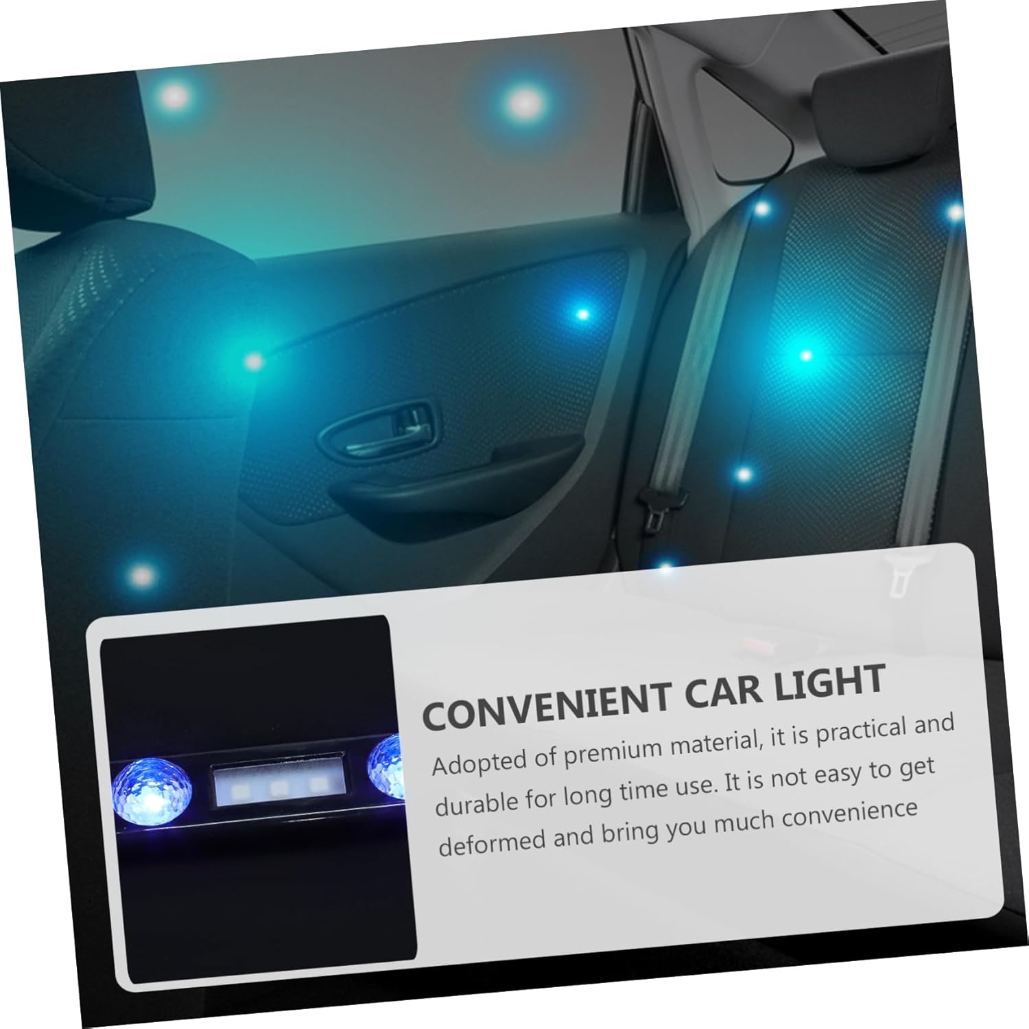 1Set Colorful Car Interior LED Lights USB Rechargeable Foot Atmosphere Lamp with Remote Control Voice Activated Color Changing Easy Installation for Car