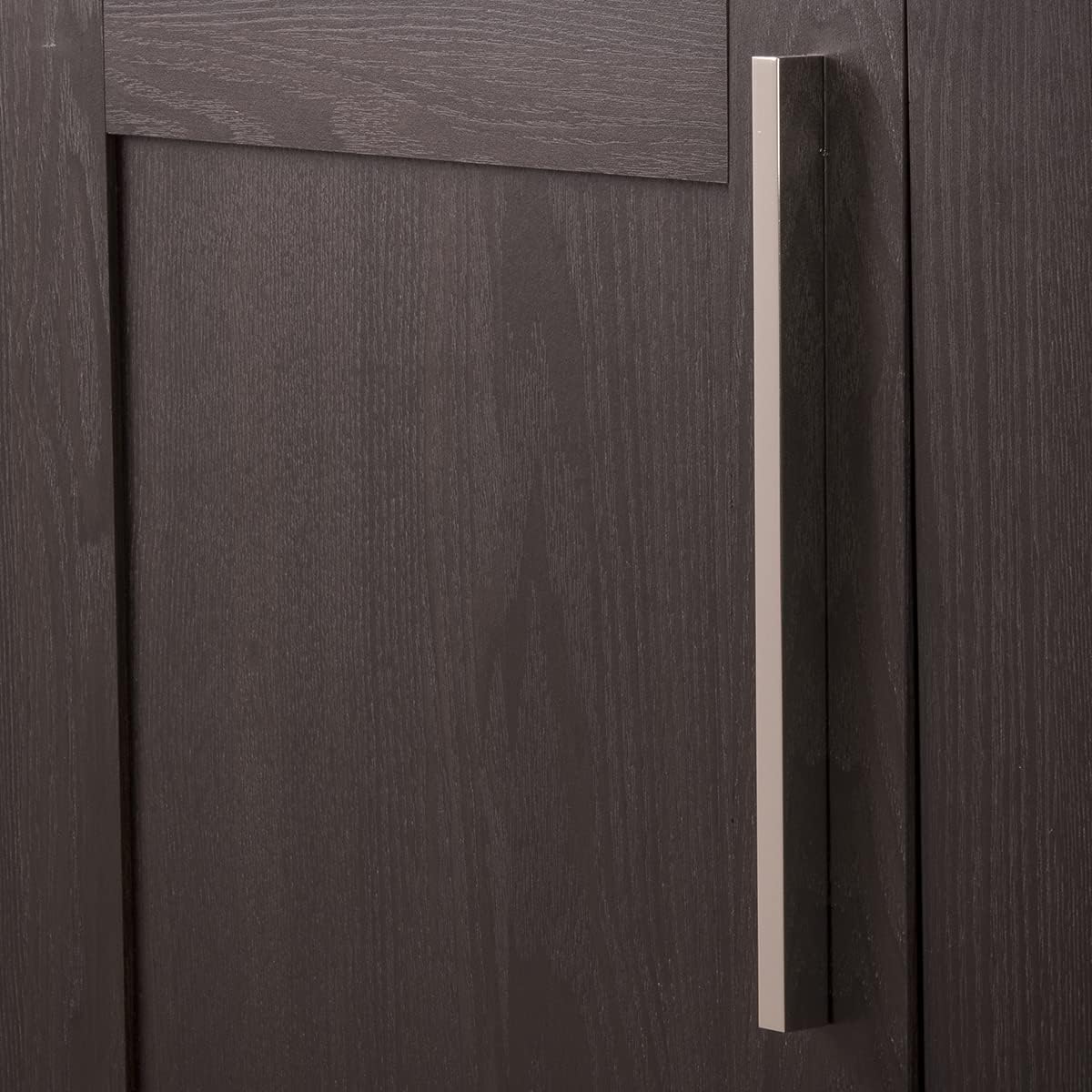 Hickory Hardware 1 Pack Solid Core Kitchen Cabinet Pulls, Luxury Cabinet Handles, Hardware for Doors & Dresser Drawers, 8-13/16 Inch (224mm) Hole Center, Glossy Nickel, Streamline Collection