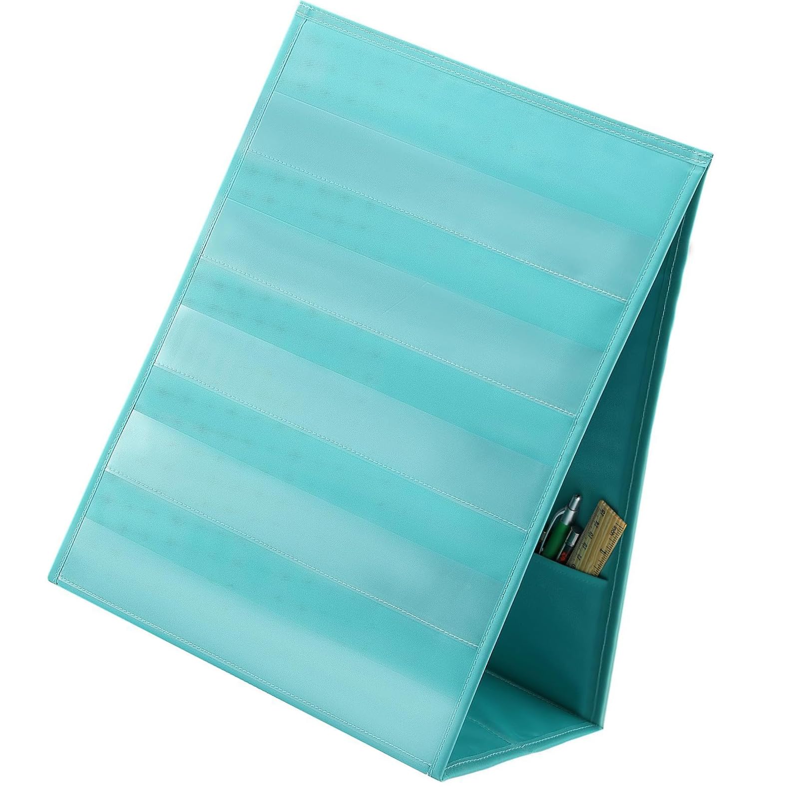 Tabellone pieghevole in tessuto Oxford 600D con sezioni in PVC trasparente per uso scolastico e professionale Inserto portafoglio portatile