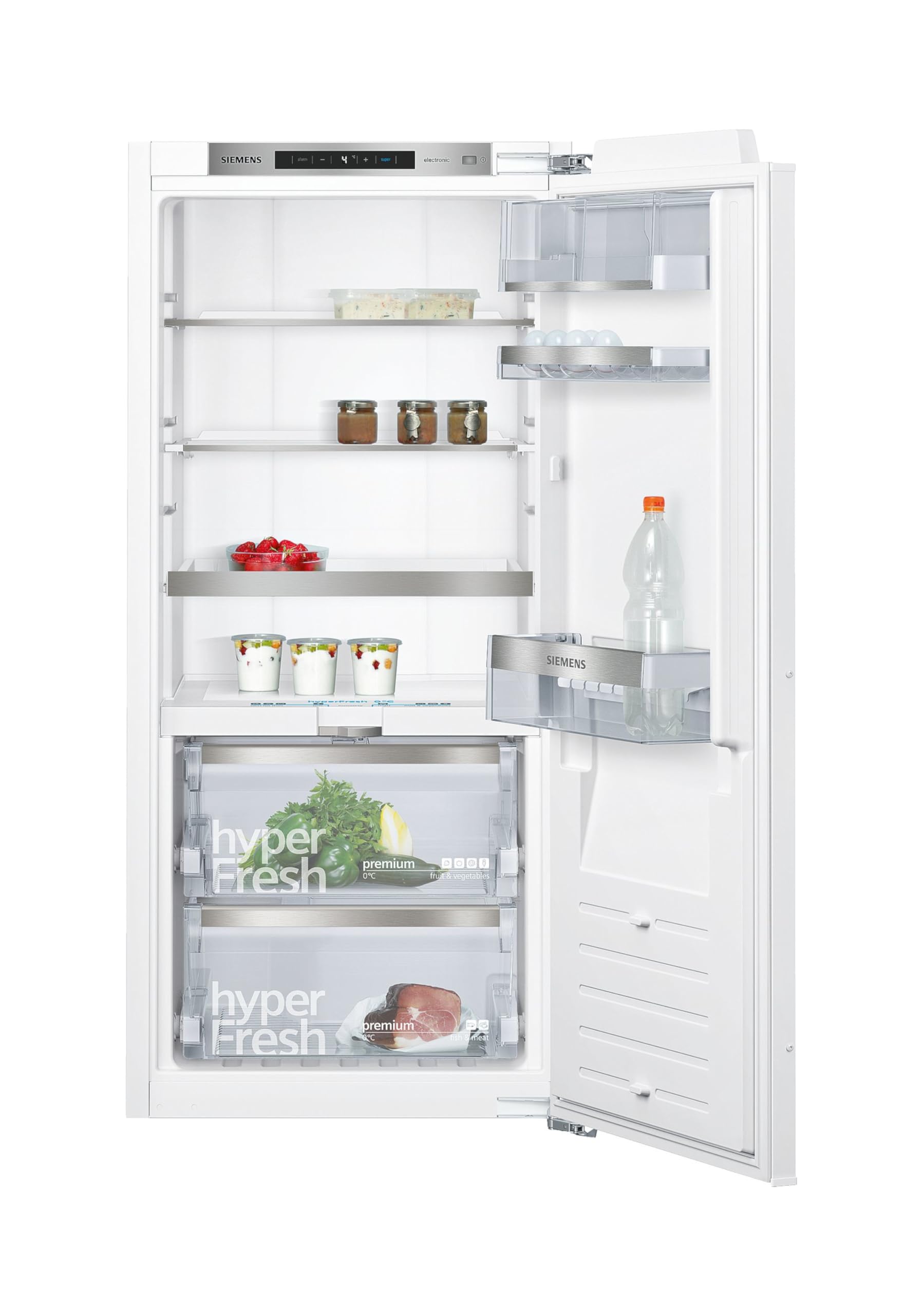 Siemens KI41FADE0 iQ700 Einbau-Kühlschrank, 138 kWh pro Jahr, 187L, hyperFresh Premium 0°, LED Beleuchtung, superCooling, Flachscharnier