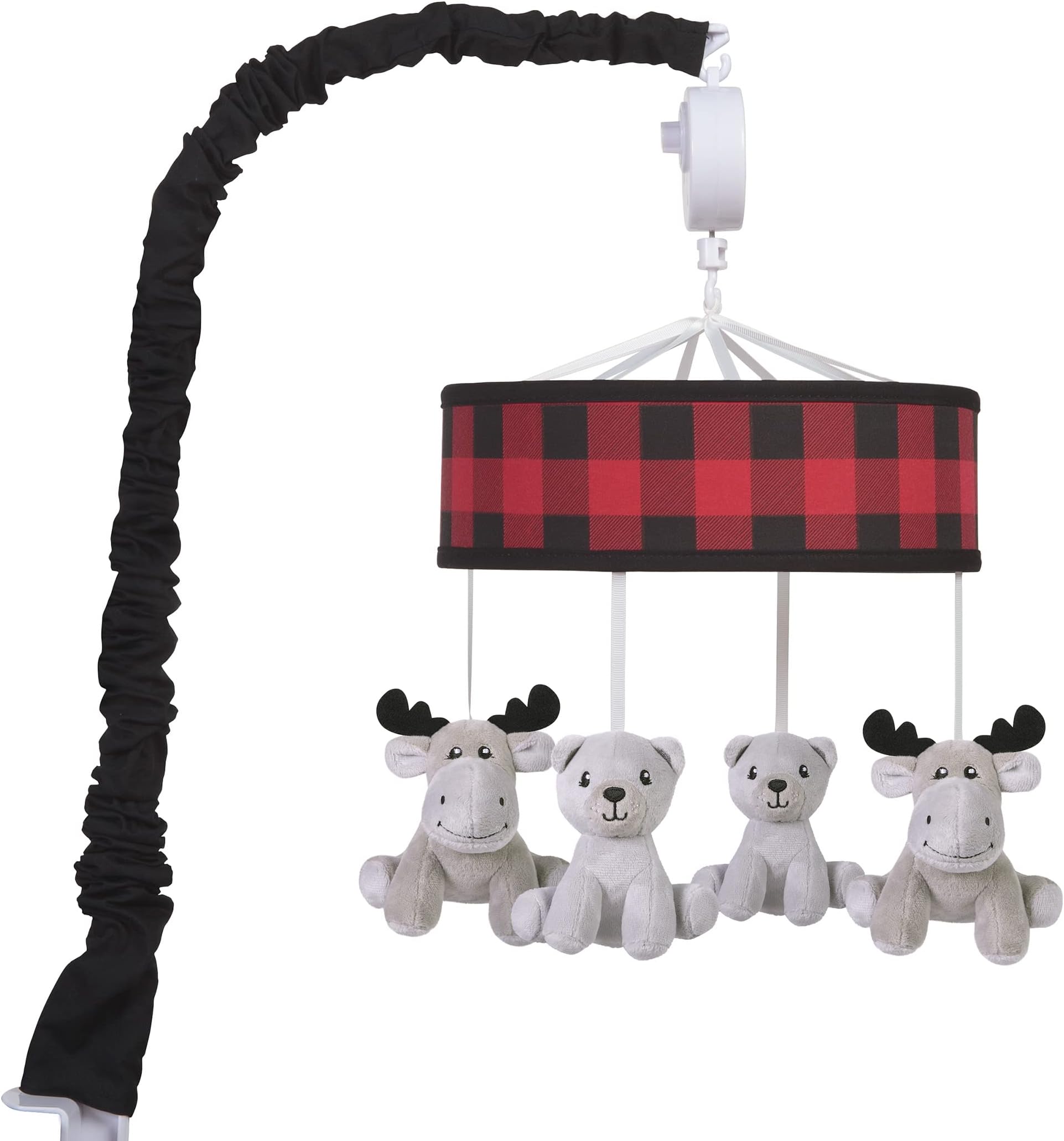 Trend Lab Buffalo Check Baby Crib Mobile with Music, Crib Mobile Arm Fits Standard Crib Rails