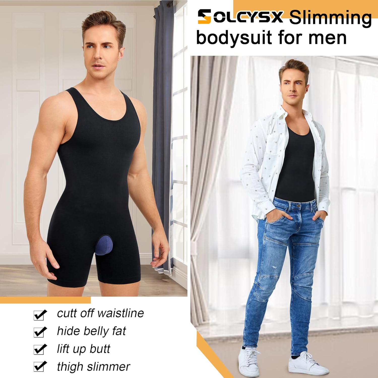 Mens Sleeveless Full Body Shaper Underwear Slimming Compression Bodysuit Shapewear Tummy Control Fajas Para Hombres - Image 2