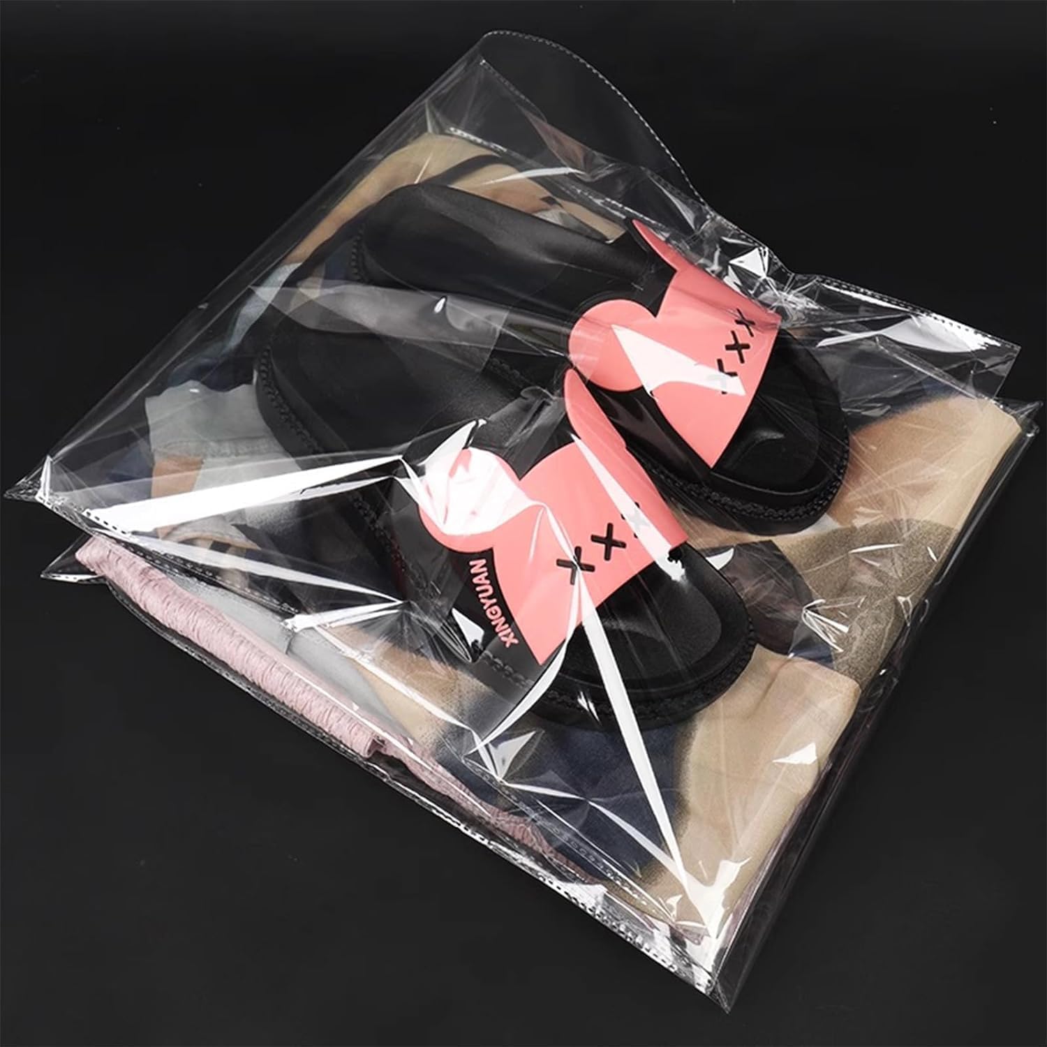 MGE - 100 Sacchetti in Plastica Trasparente 35x45 cm, Buste Trasparenti in Cellofano - Sacchetti Richiudibili con Chiusura Ideali per Regalo, Caramelle, Biscotti