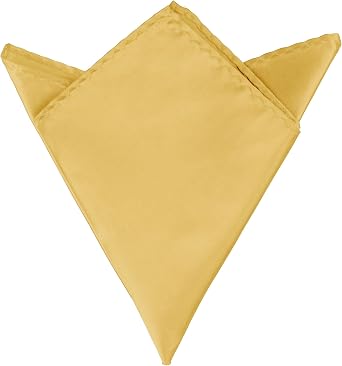 Mens Foldable Handkerchiefs Satin Shiny Solid Color Pocket Square for Suit Formal