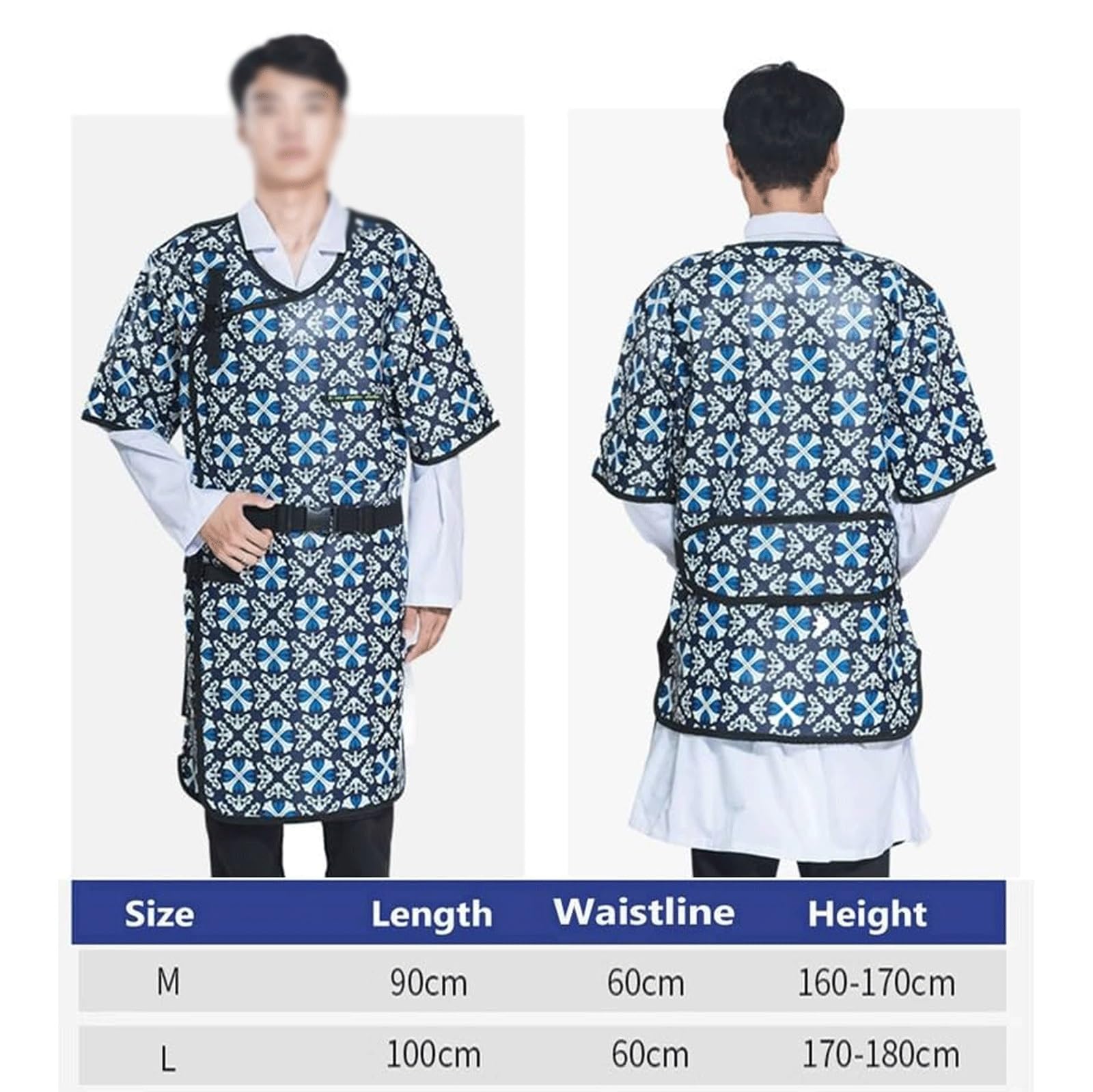 Delantal de plomo protector, resistente a la radiación de rayos X, chaleco unisex de goma suave for uso en odontología, hospitales veterinarios. Ropa médica(0.35 Mmpb,Medium)