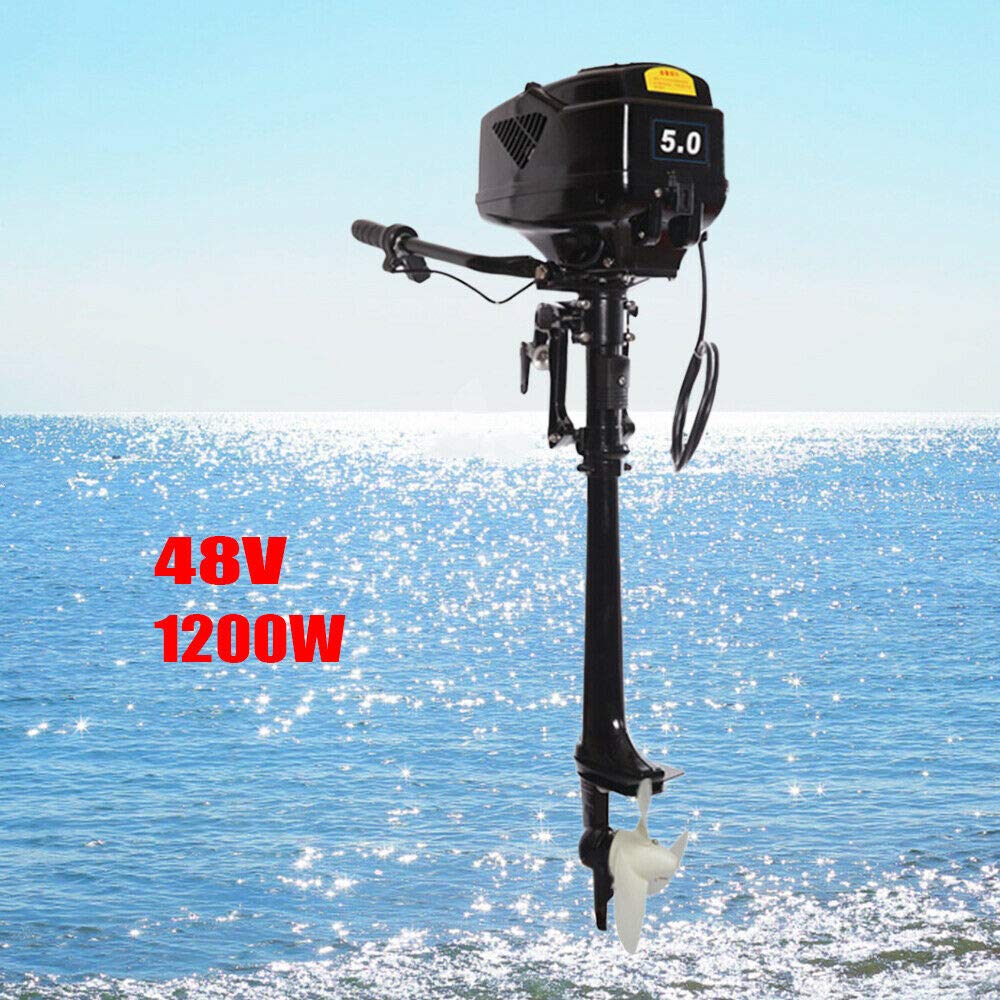 1200W 48V Außenbordmotor Elektromotor Bootsmotor Electric Motor,3000 rpm,Verwendung in der Fischerei, Aquakultur, Outdoor-Abenteuer, 48V100A/3-4H