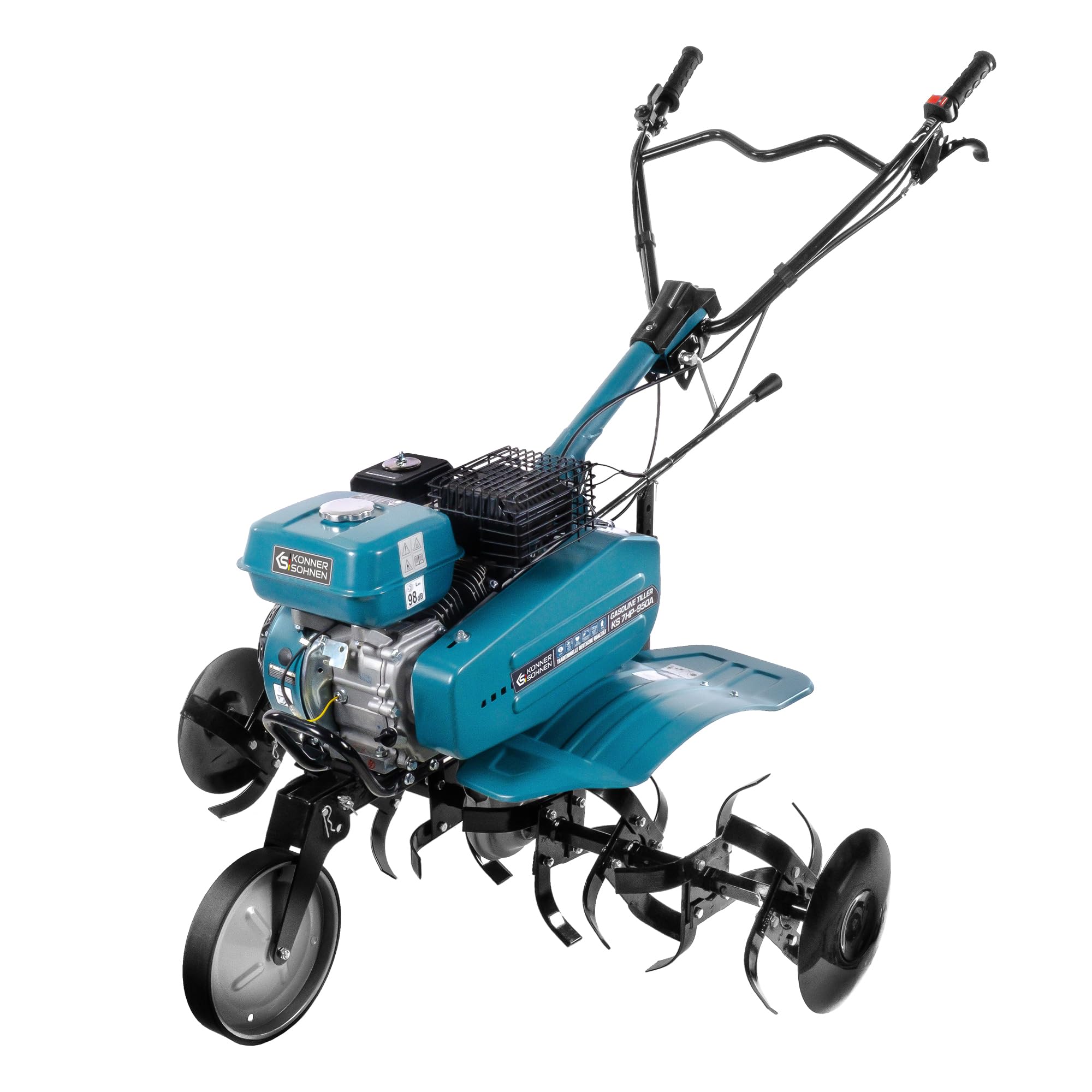Könner & Söhnen KS 7HP-950A, Cultivateur à Essence cylindrée 212 cm3, Motoculteur de Jardin, de Labour Max. 31 cm, motobineuse pour parcelles familiales, parterres de Fleurs et parcelles de Jardin.