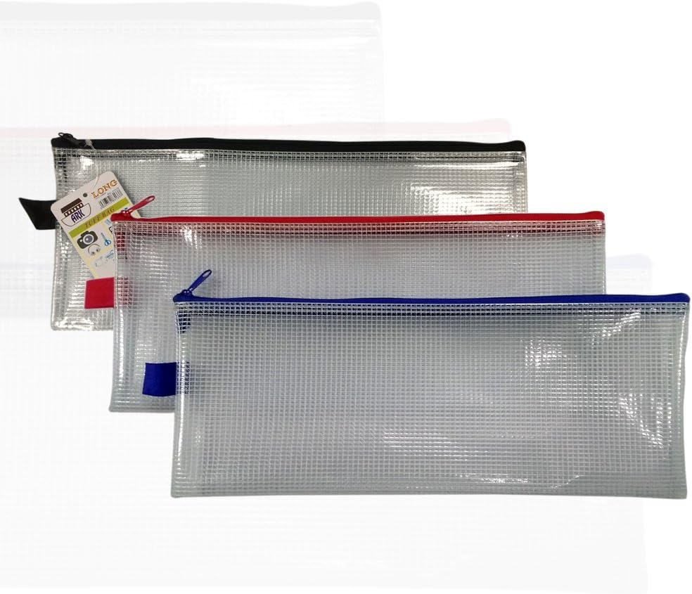 ARK Tuff Bag 33cm x 13cm School Pencil Case Waterproof Storage Strong Pencil Pen Case Zip Wallet …Single