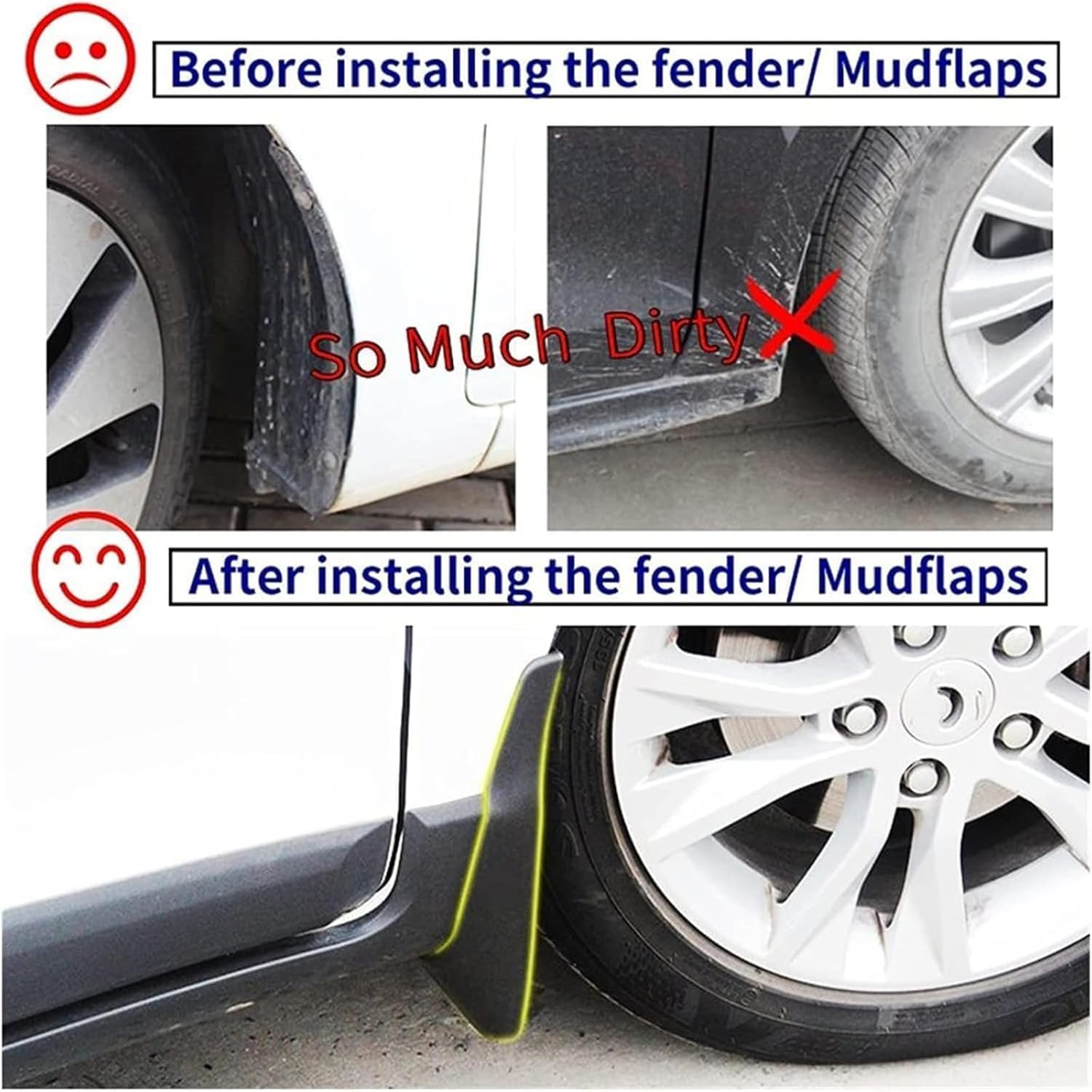 Mud Flaps Splash Guards Car for Dongfeng Glory 500 2022, Tire Splash Guard Protector Accessories Easy Installation Splash Guards
