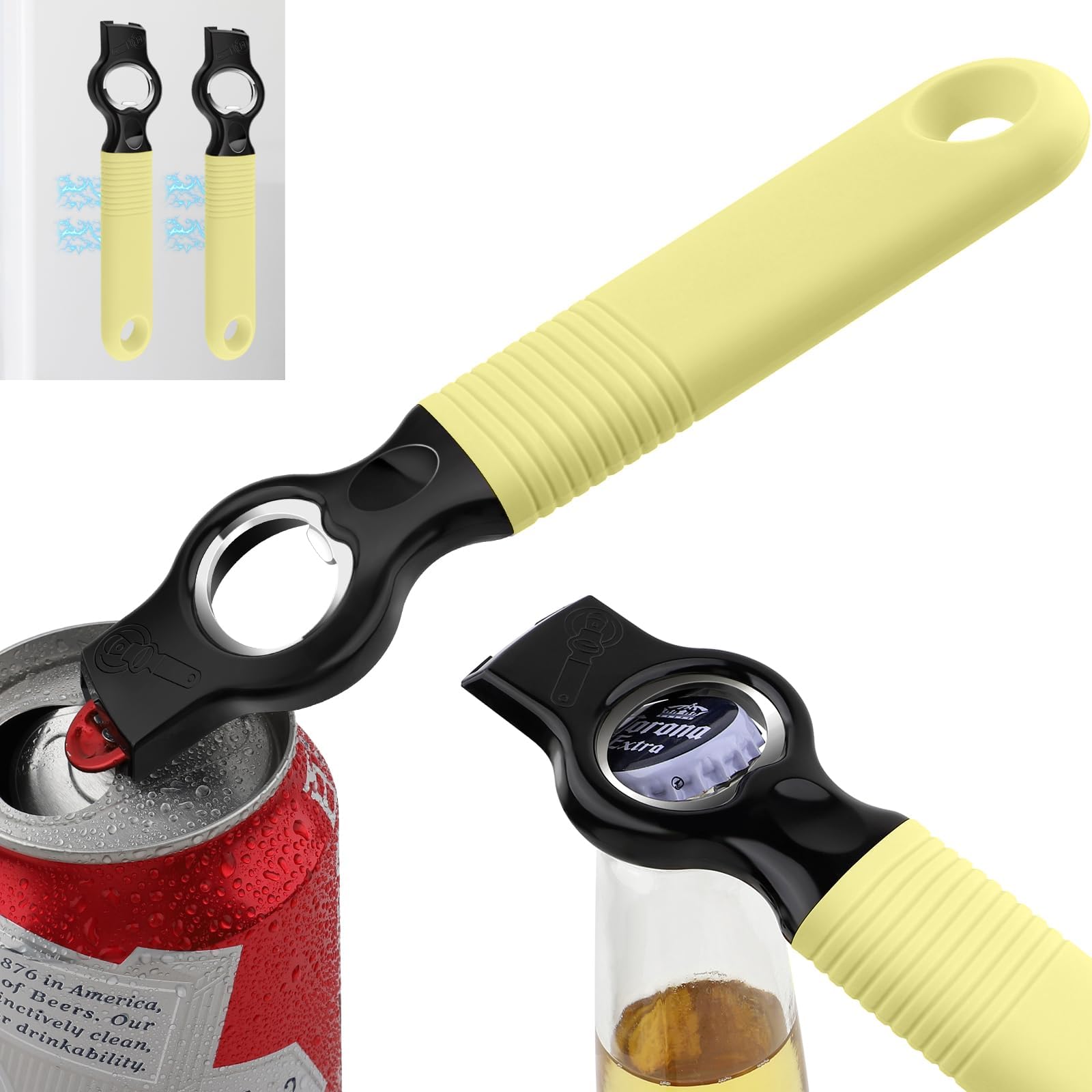 Magnetic bottle & can opener