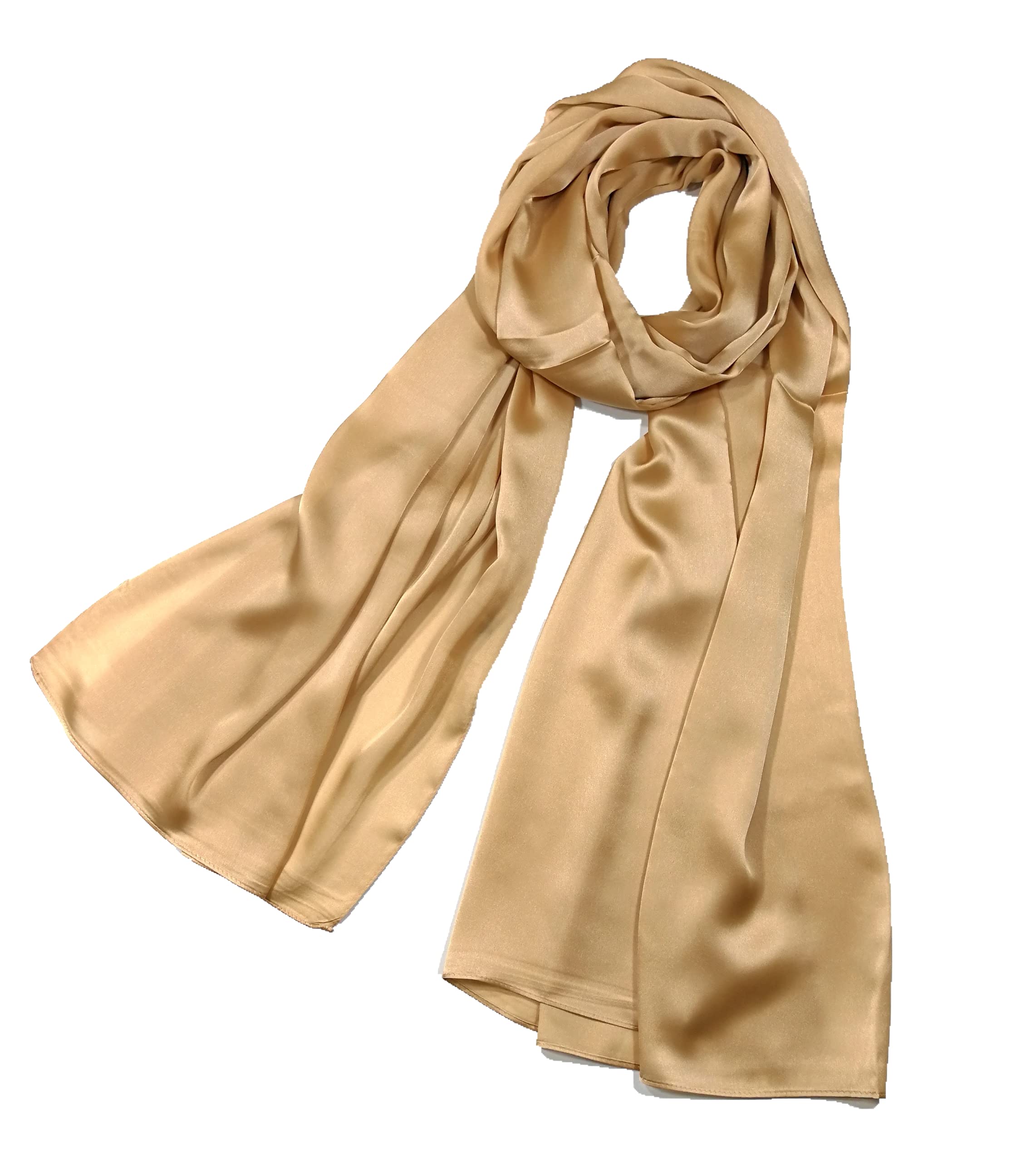 ShanlinSilk Feel Long Satin Patterned & Solid Color Scarves for Women in Gift Box