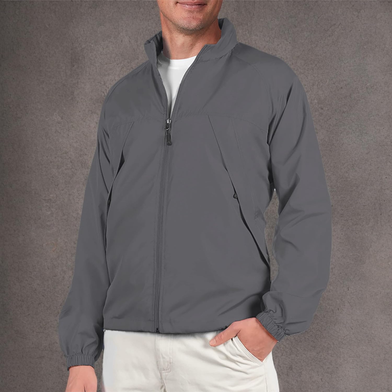 SCOTTeVEST Pack Windbreaker Jacket for Men - 19 Hidden Pockets - Lightweight Water Repellent Coat for Travel & More
