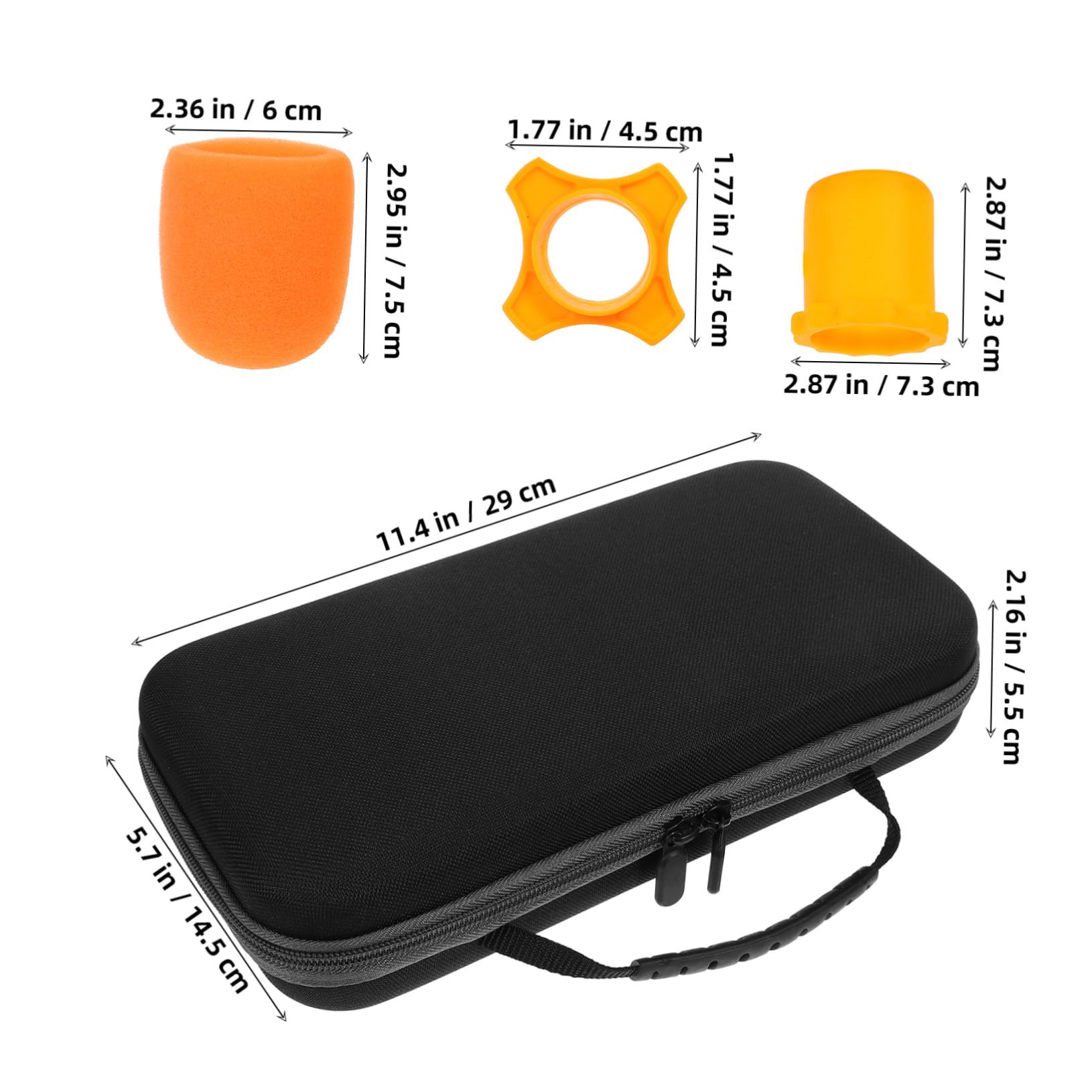 Abaodam 1Set Lightweight Microphone Storage Bag Compact Carrying Pouch for Microphone Accessories Shockproof Compression Resistant Design for Travel Organizing Fits