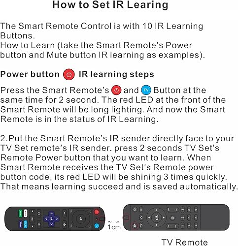 Miniatura 4 de Mando a distancia de repuesto para Roku Box, compatible con Roku 1234 (HD, LT, XS, XD), Express, Premiere y Ultra con función de aprendizaje IR para
