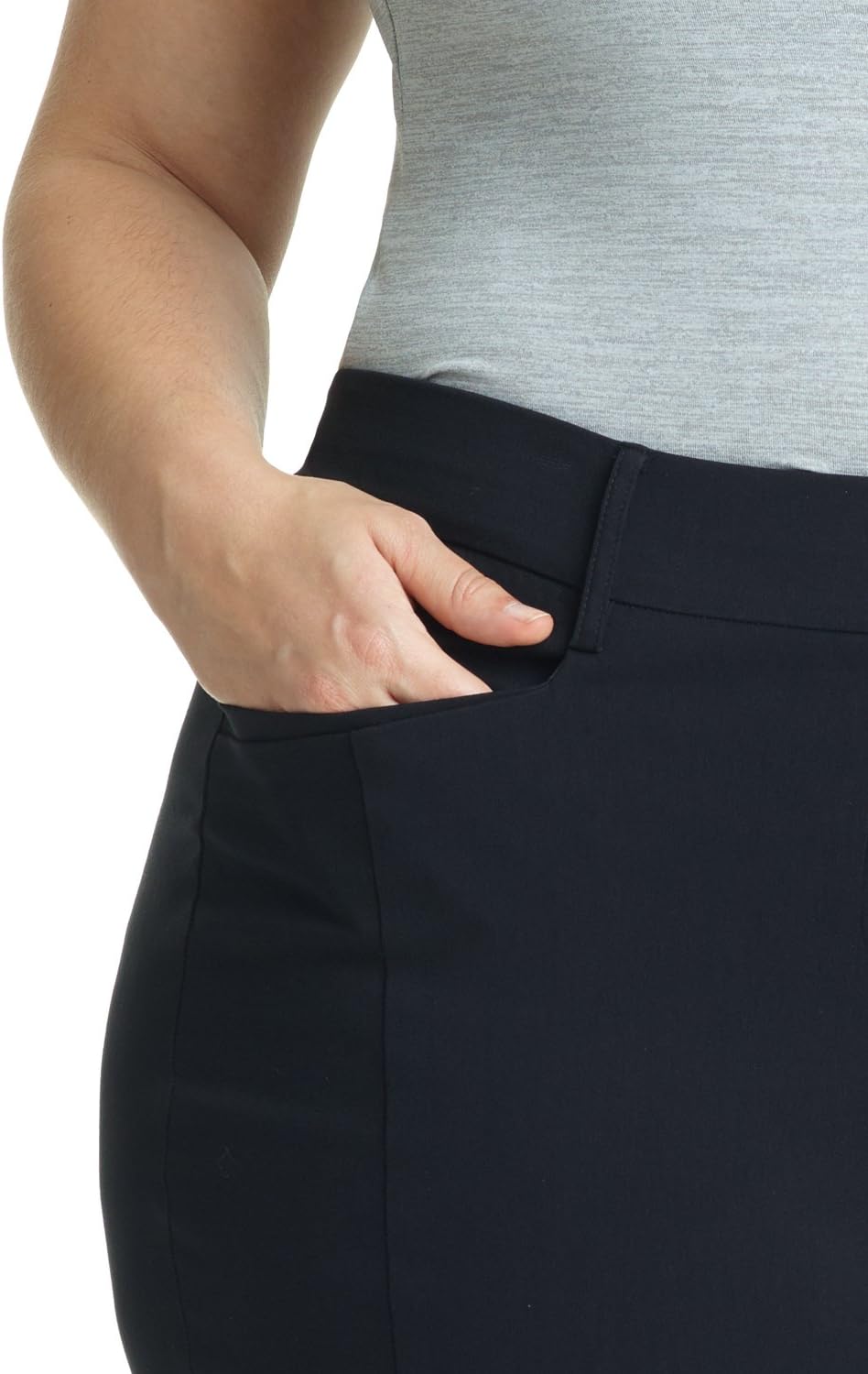 Rekucci Curvy Woman Ease into Comfort Plus Size Capri w/Tummy Control - Image 4