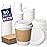 Fit Meal Prep 50 Pack 10 oz Disposable Coffee Cups with Lids, Sleeves, Leak-Proof To Go Coffee Cups with Lids, Durable Hot Paper Cups for Home, Office, Party, Business
