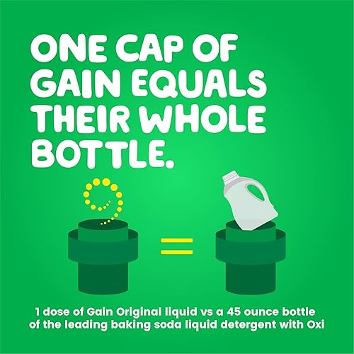 Miniatura 3 de Gain + Aroma Boost - Detergente líquido para ropa, original, 2,95 L, (paquete de 4)