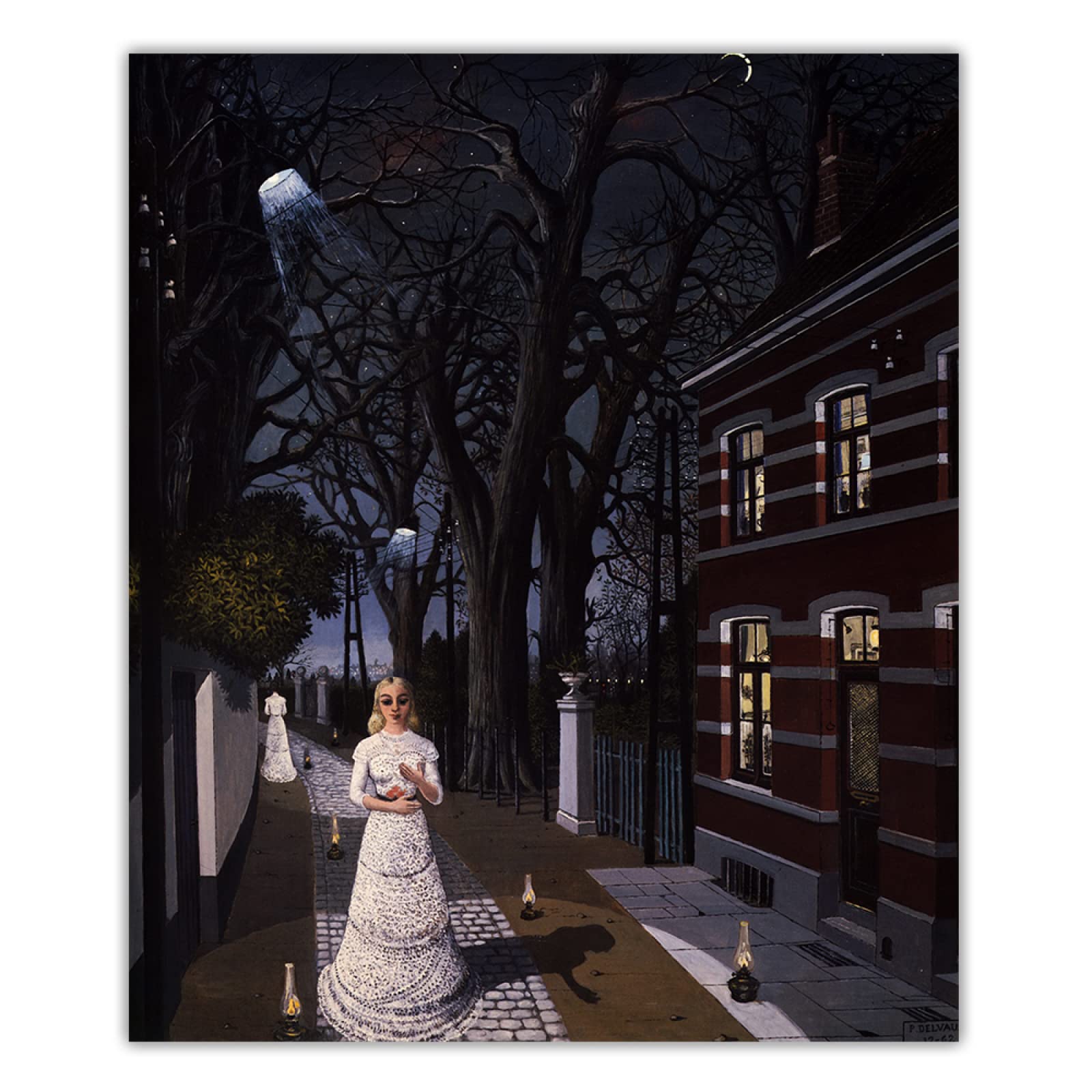 Amazon.co.jp: ポール・デルヴォーのポスター《すべての光、1962年