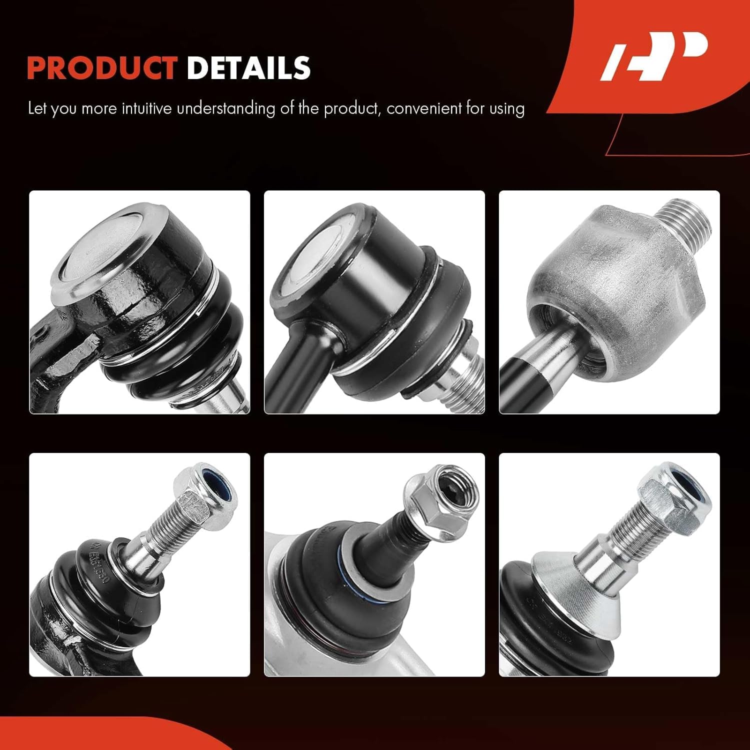 A-Premium Set of 12, Lower Upper Control Arm, Inner Outer Tie Rod End, Lower Ball Joint, Sway Bar Link, Compatible with Mercedes-Benz - 2006-2011 - GL320 GL350 GL450 GL550 & ML320 ML350 ML450 ML500