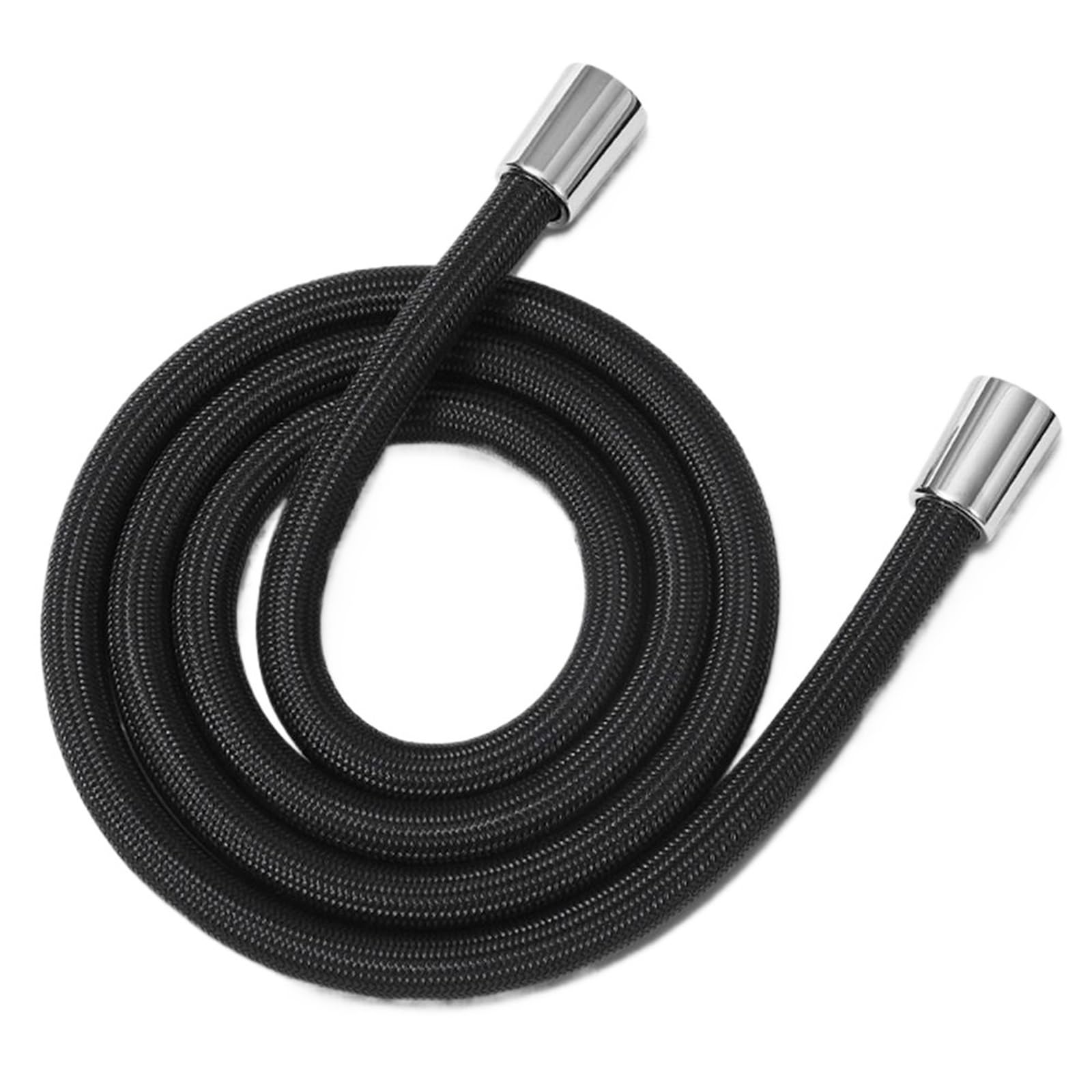 Shower Hose 1.5/2.0 Meter Bathroom High Pressure Smooth Flexible Handheld Anti Winding Universal Pipe Tube for Bathroom Showers(Black-1.5meter)