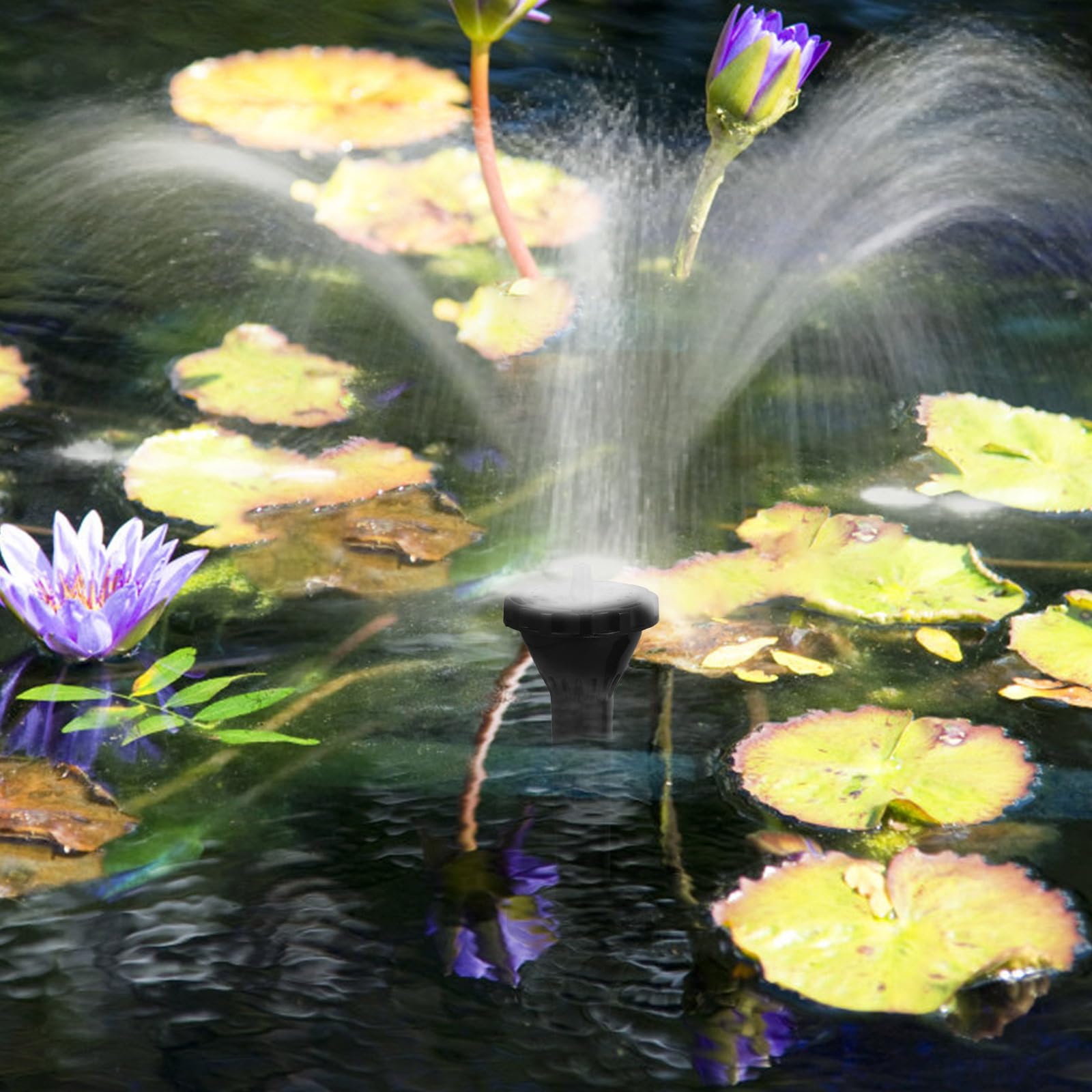 Operitacx Ugello per fontana solare, 9 bocchette per pompa solare, set di ugelli per pompa ad acqua K? Pompe sommergibili, fontana per fontane da stagno