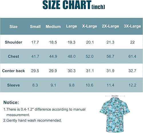 Miniatura 7 de Camisa hawaiana para hombre, de manga corta, para playa, tropical, verano, vacaciones, informal, con botones, camisa Aloha