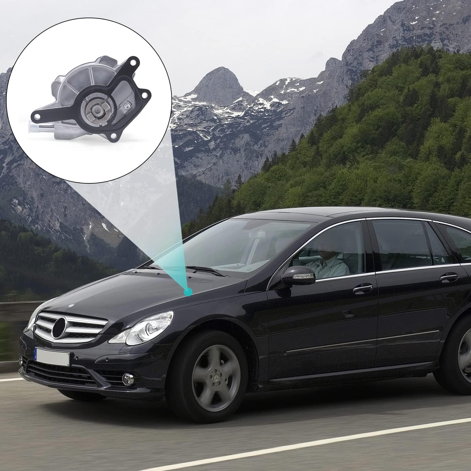 6422300165‎ Brake Vacuum Pump for 2007-2012 Mercedes-Benz (Engine 3.0L 3.5L) W251 W221 W211 X164 W164 R320 R350 S350 E320 E350 GL320 GL350 ML320 ML350 724807390