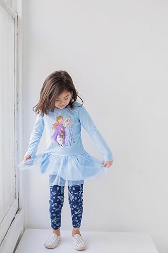Miniatura 4 de Disney Frozen Elsa Anna Frozen - Conjunto de camiseta y leggings para niñas