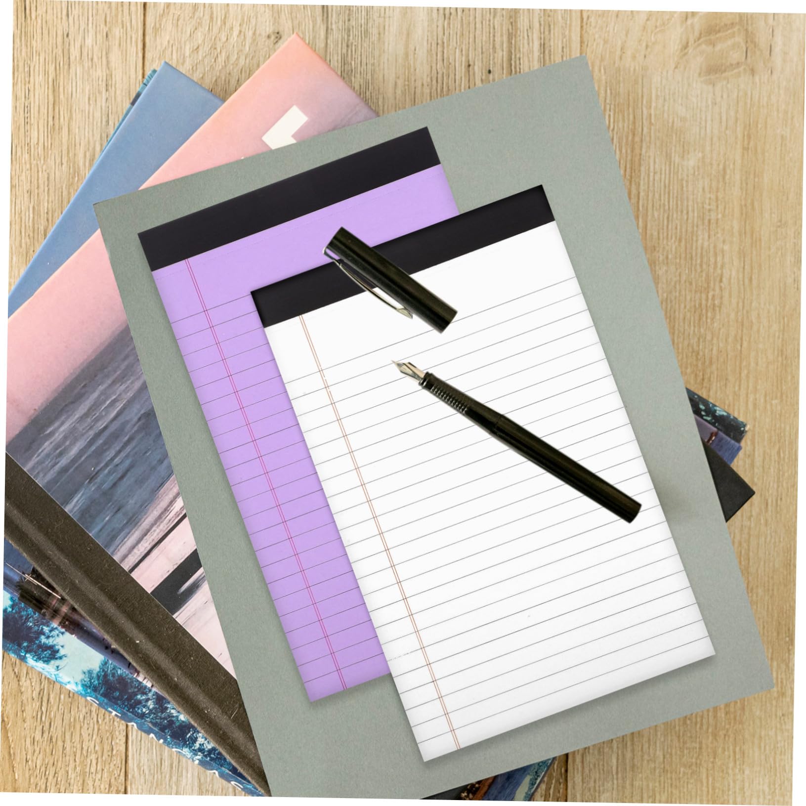 Lot De 10 Blocs-Notes Colorés De Travail Colorés Petits En Vrac Violets Légaux Journal Ligné Bloc-Notes De Bureau Ligné Fournitures De Bureau