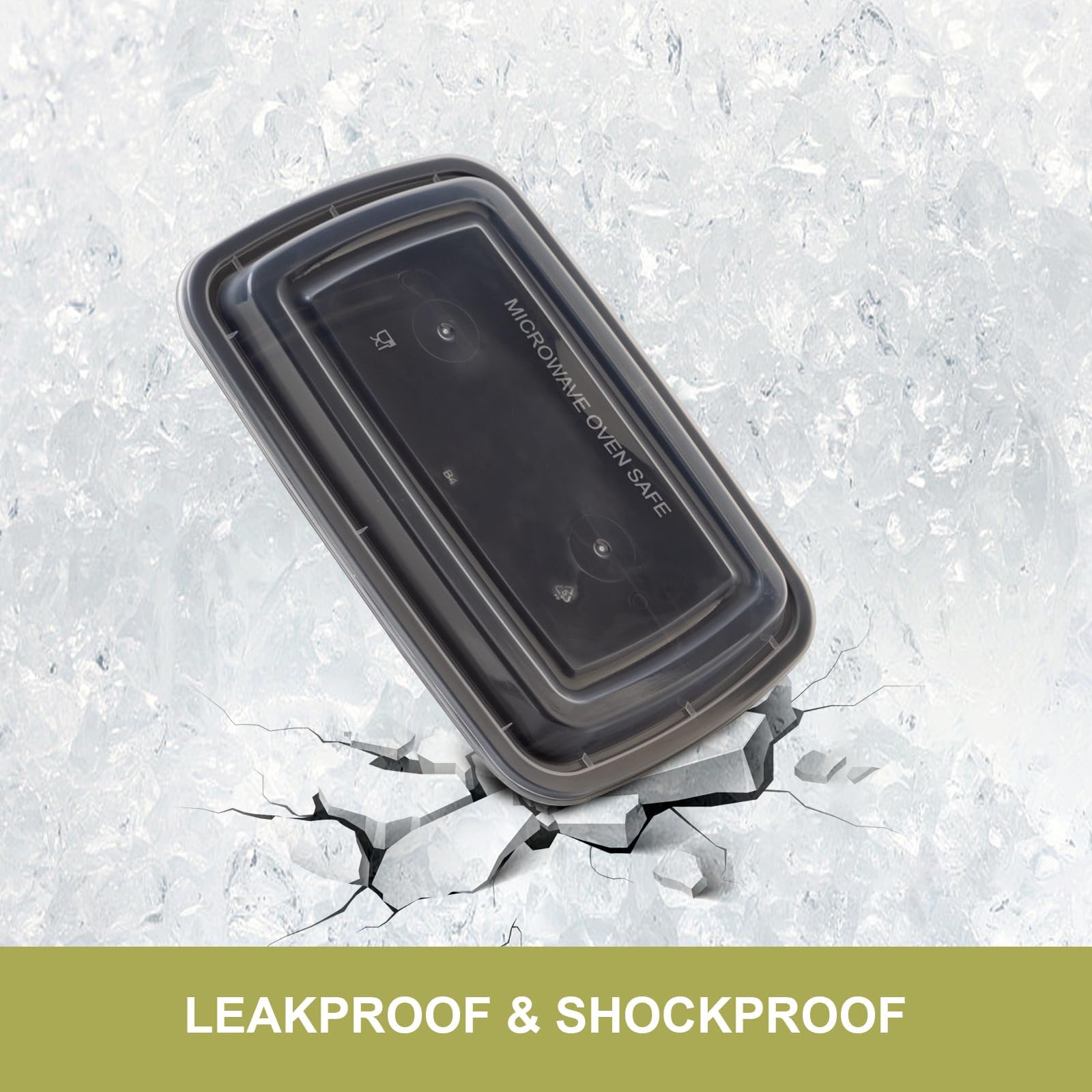 50 Pack- Meal Prep Containers 32oz, Plastic Food Prep Containers with Lids, Leakproof To Go Containers with Lids Reusable, BPA-Free, Microwave/Dishwasher/Freezer Safe