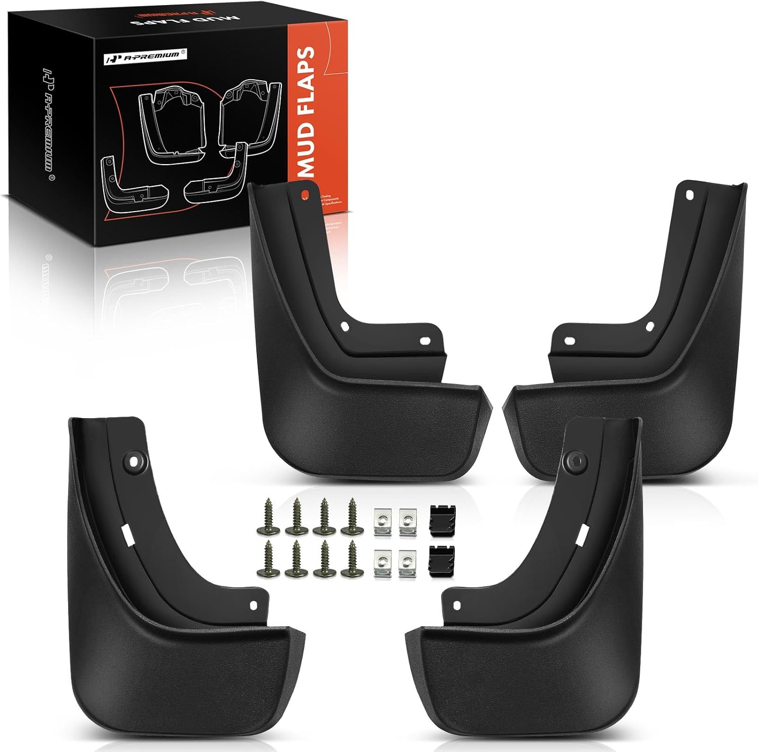 A-Premium Set of 4PCS Mud Flaps Splash Guards Mudflaps Mudguards Compatible with Jeep Grand Cherokee WK2 Sport Utility 2022-2024 with Hardware Kits, Front & Rear (Driver and Passenger Side)