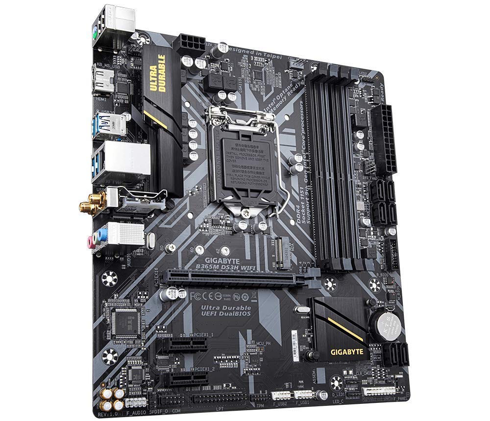GIGABYTE B365M DS3H WiFi-Y1 (LGA1151/Intel/Micro ATX/USB 3.1 Gen 1 (USB3.0) Type A/DDR4/Motherboard) (Renewed)