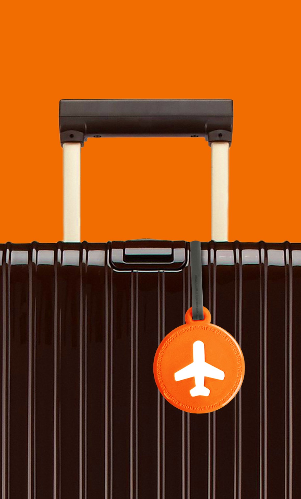 Alife Design Etichetta Bagaglio Arancione - Identificazione Valigia Facile E Visibile