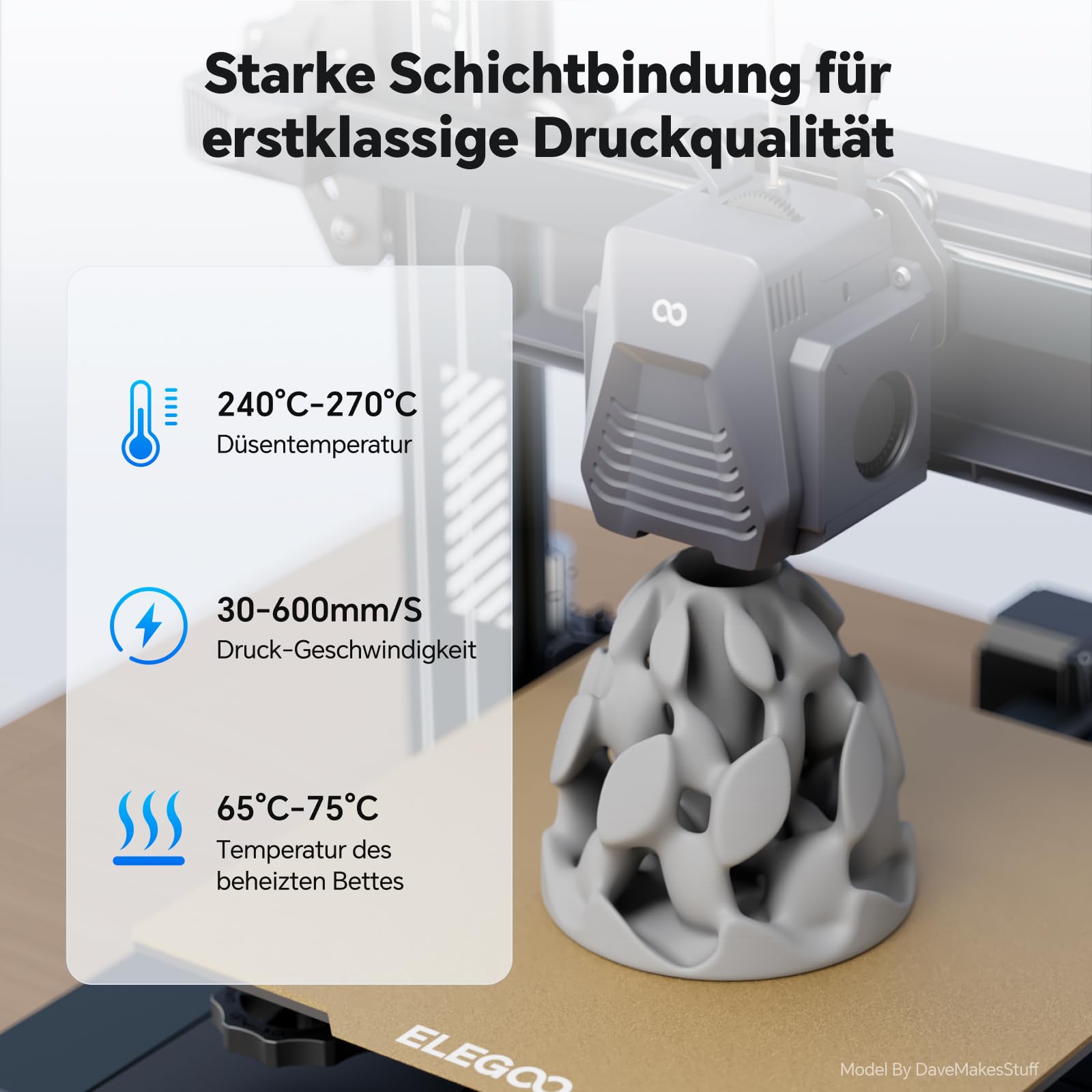 Filamento PETG Rapido DEEPLEE 1.75mm Giallo 3KG, Alta Resistenza agli Urti, Stampa Fino a 623 mm/s, Compatibile con la Maggior parte delle Stampanti FDM