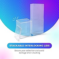Vista 5 de 2-Pack Clear Hard Plastic Funko Pop Protector Display Cases for 4" Figures, Stackable Display Cases, Made in USA by Gary Plastic Packaging