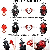 Vista 5 de Hozuumo Juego de trompos Gyro Battling Top Burst Gyro, con lanzadores de giroscopio y mango, juego de combate, regalo para niños, B-145