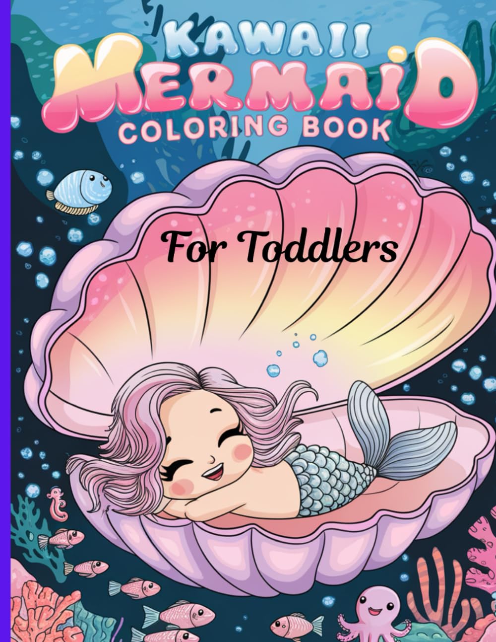 Kawaii Mermaid Coloring Book For Toddlers