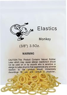 100 Pack Orthodontic Elastics Dental Rubber Bands Intraoral Elastic Bands Black Monkey (Light, 3.5 Oz, 3/8‘’)