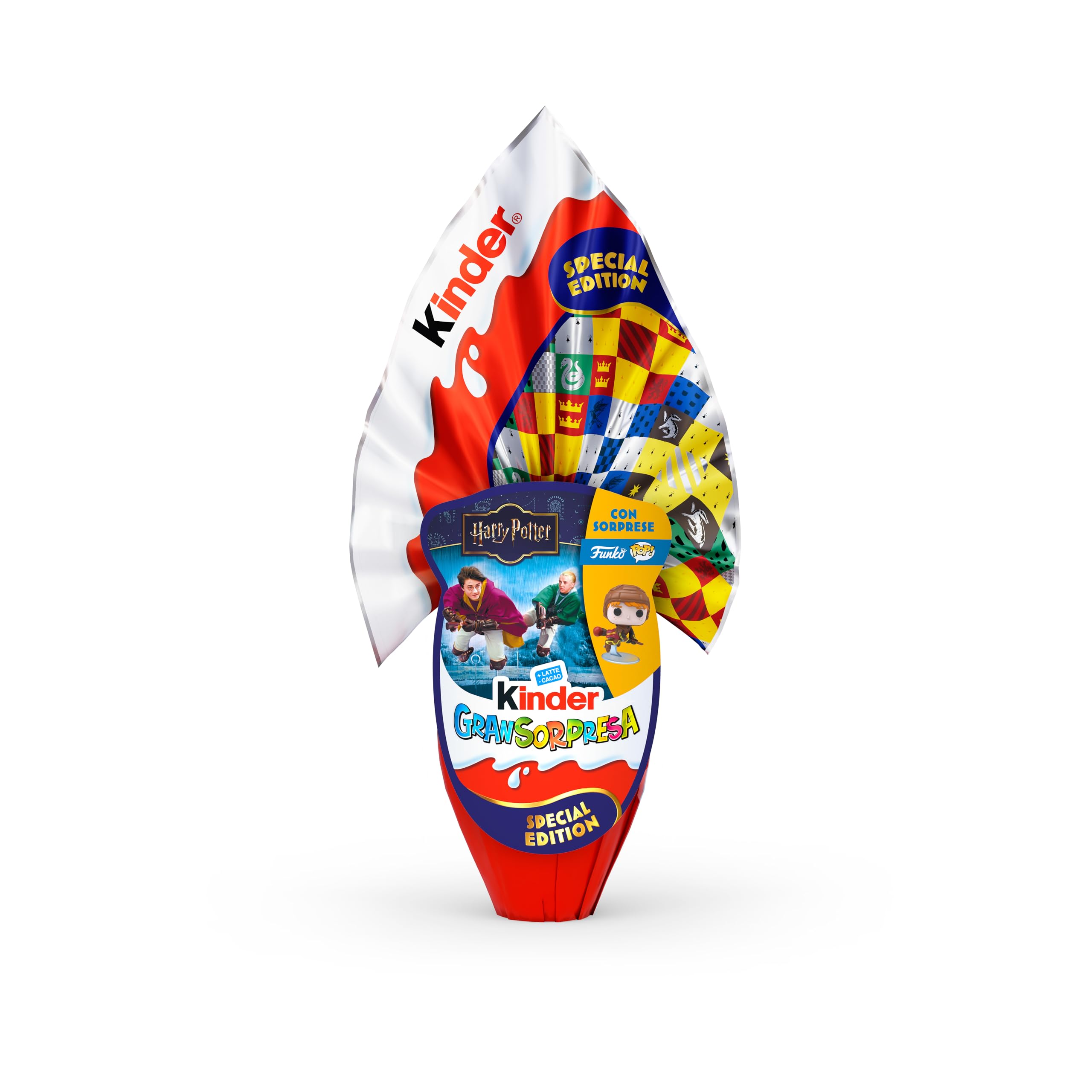 Kinder GranSorpresa Maxi Harry Potter  Uovo di Pasqua Kinder 2026 di Finissimo Cioccolato al Latte con Sorpresa Funko Pop Harry Potter  220 g