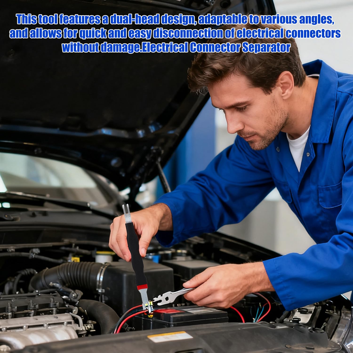2 Pezzi Connettore Elettrico Terminale Automobilistico, Pinze Sconnessione Elettrica Connettore a Spina Automobilistico Strumento di Sconnessione Universale per Auto Camion (Nero)
