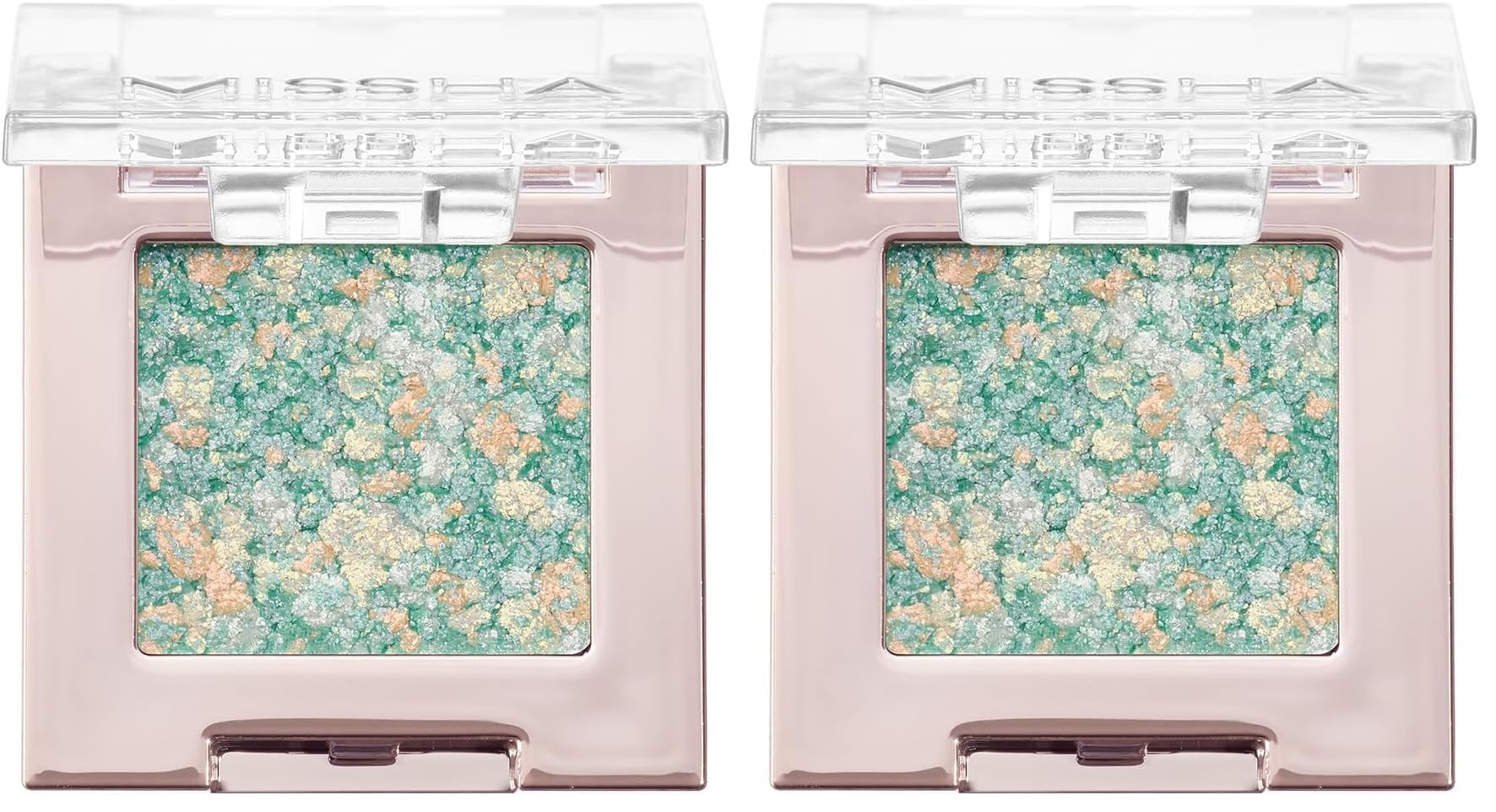 MISSHA Topaklanmayan El Yapımı Holografik Simli Far Modern Shadow Glitter Prism (No.22 Mint Prism) (2 paketi)