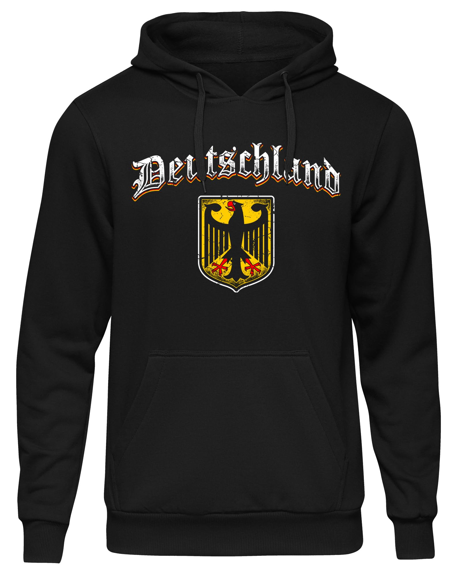 UGLYSHIRT Deutschland Herren Kapuzenpullover | Deutschland Flagge Germany Hoodie Deutschland Pullover Deutschland Trikot Fanartikel Fussball EM WM | M8