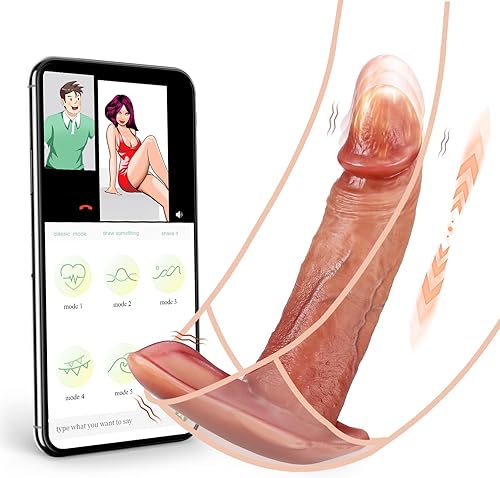 Vibrador portátil de 5.7 pulgadas, vibrador controlado por aplicación, consoladores enormes consoladores realistas, 9 modos de vibración,